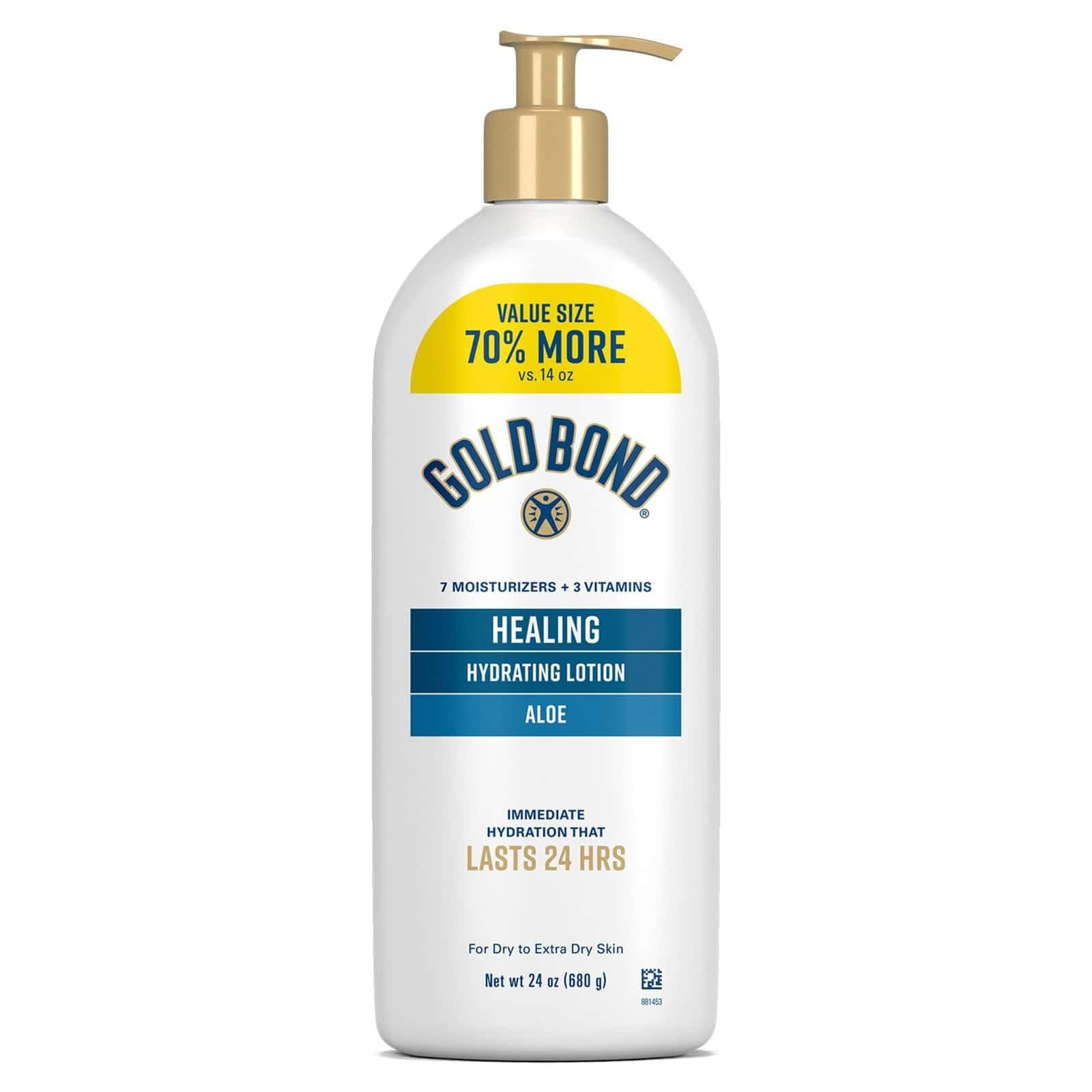 Applying moisturizing cream to dry hands