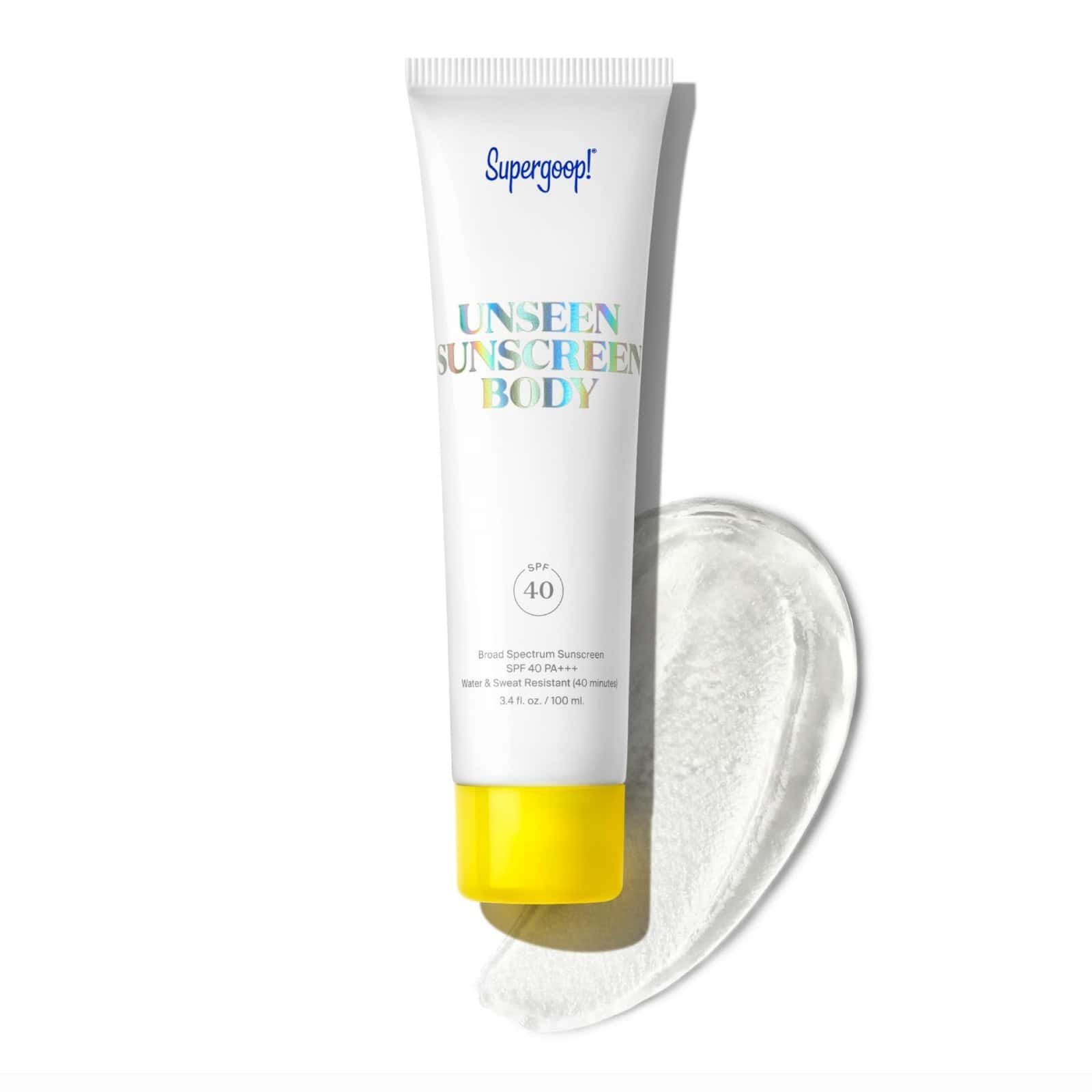 Applying invisible sunscreen to face before makeup